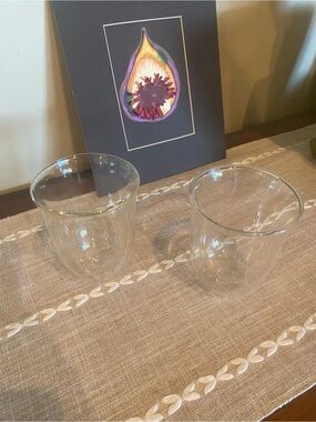 Sur La Table Clear Double-Wall Glass Cups - Pair